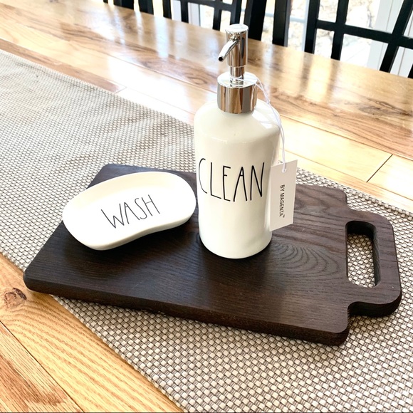 NWT Rae Dunn liquid soap dispenser and soap dish - Picture 2 of 4